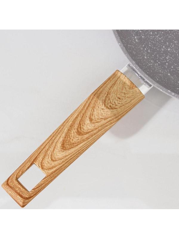 Сковорода кованая Magistro Natural, d=22 см, ручка soft-touch, антипригарное покрытие, индукция, цвет серый