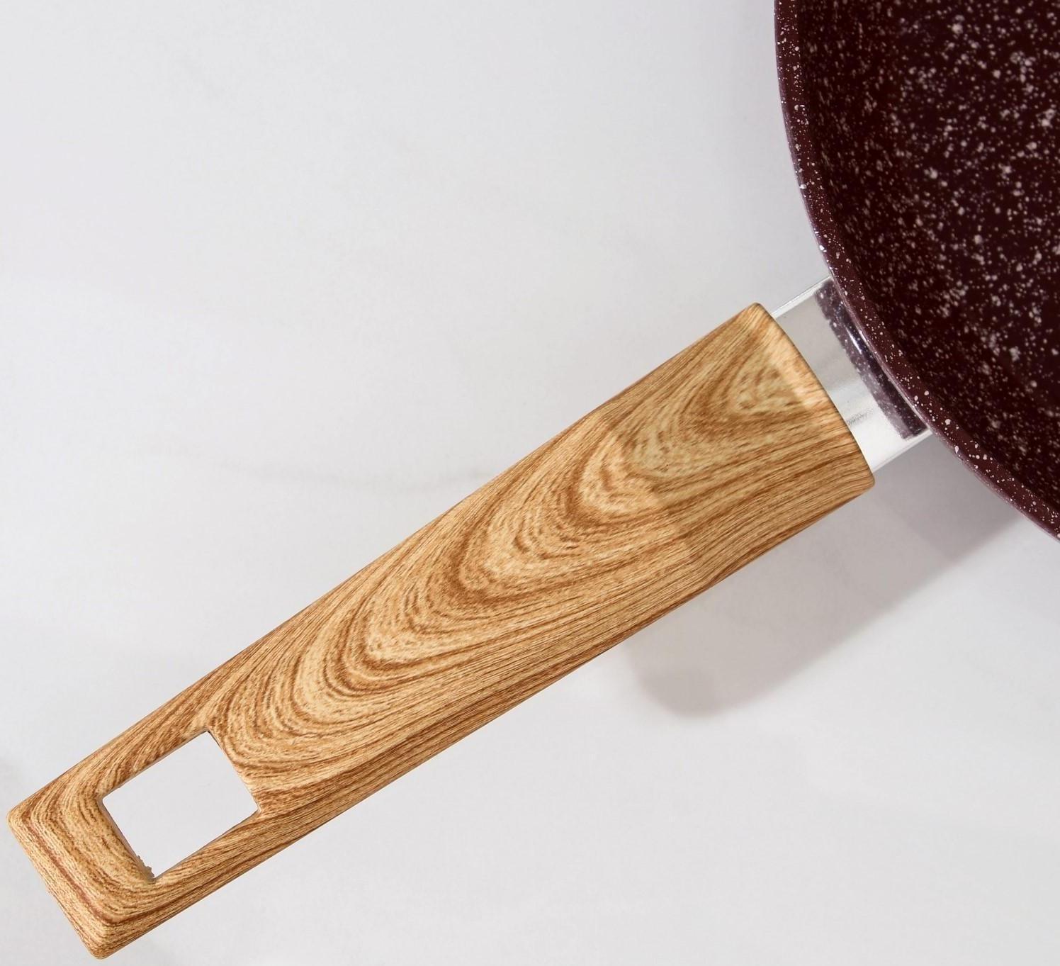 Сковорода кованая Natural. Brown, d=22 см, ручка soft-touch, антипригарное покрытие, индукция, цвет коричневый