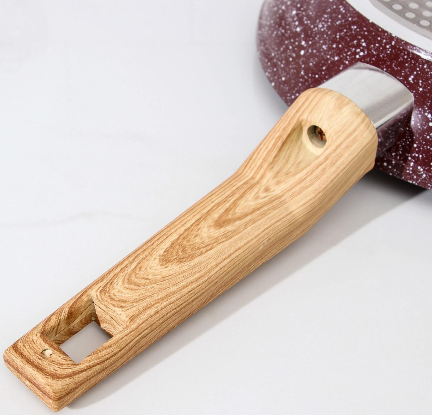 Сковорода кованая Natural. Brown, d=22 см, ручка soft-touch, антипригарное покрытие, индукция, цвет коричневый