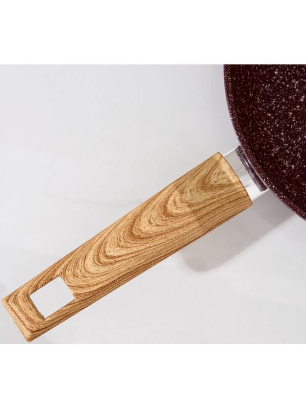 Сковорода кованая Natural. Brown, d=22 см, ручка soft-touch, антипригарное покрытие, индукция, цвет коричневый