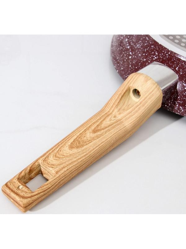 Сковорода кованая Natural. Brown, d=22 см, ручка soft-touch, антипригарное покрытие, индукция, цвет коричневый