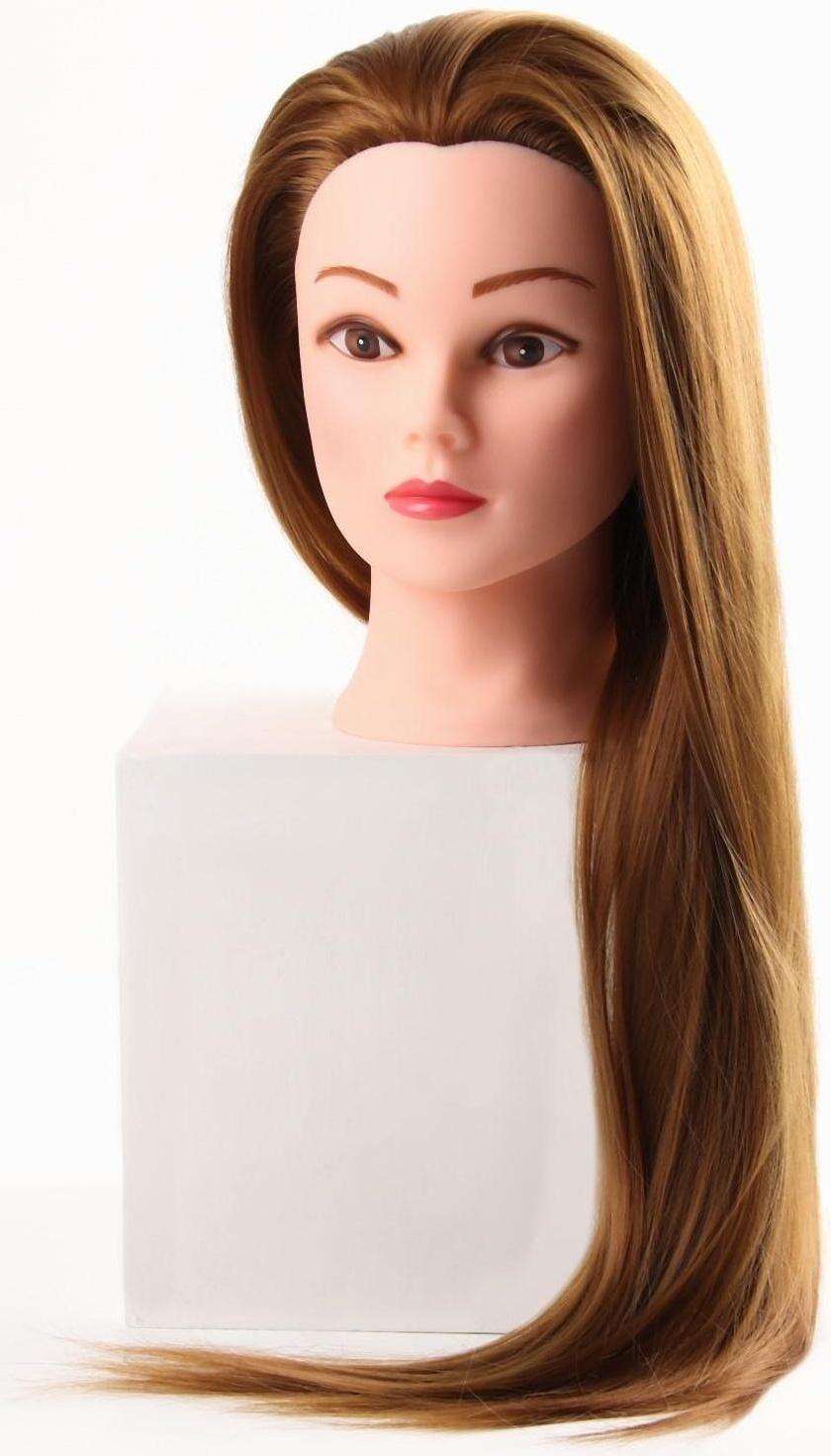 Голова учебная, искусственный волос, 55-60 см, без штатива, цвет пшеничный