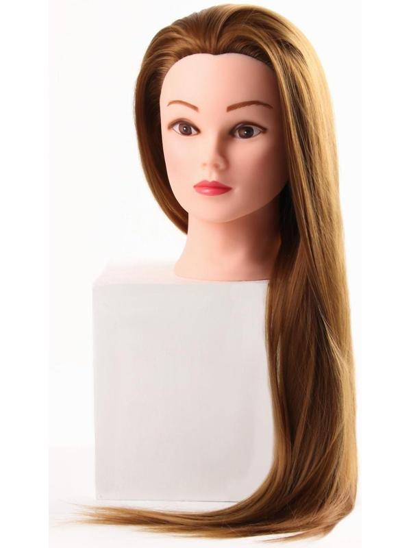 Голова учебная, искусственный волос, 55-60 см, без штатива, цвет пшеничный