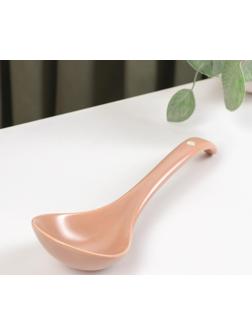 Ложка керамическая для салата «Крем», 22,2×6,8×4,5 см, цвет розовый