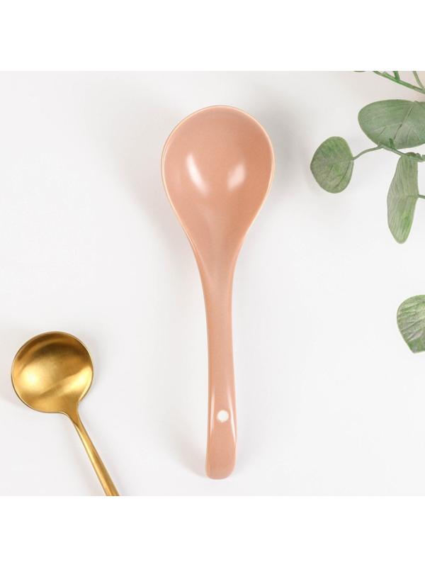 Ложка керамическая для салата «Крем», 22,2×6,8×4,5 см, цвет розовый