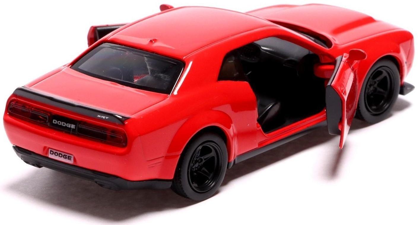 Машина металлическая DODGE CHALLENGER SRT DEMON, 1:32, инерция, цвет красный