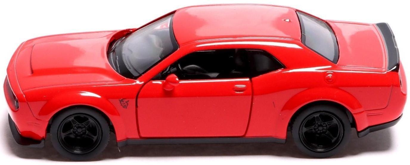 Машина металлическая DODGE CHALLENGER SRT DEMON, 1:32, инерция, цвет красный