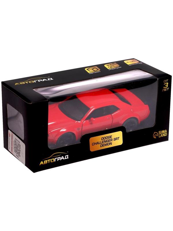 Машина металлическая DODGE CHALLENGER SRT DEMON, 1:32, инерция, цвет красный
