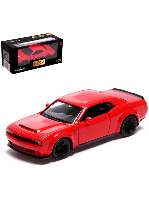 Машина металлическая DODGE CHALLENGER SRT DEMON, 1:32, инерция, цвет красный