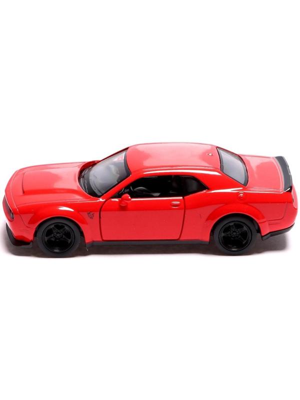 Машина металлическая DODGE CHALLENGER SRT DEMON, 1:32, инерция, цвет красный