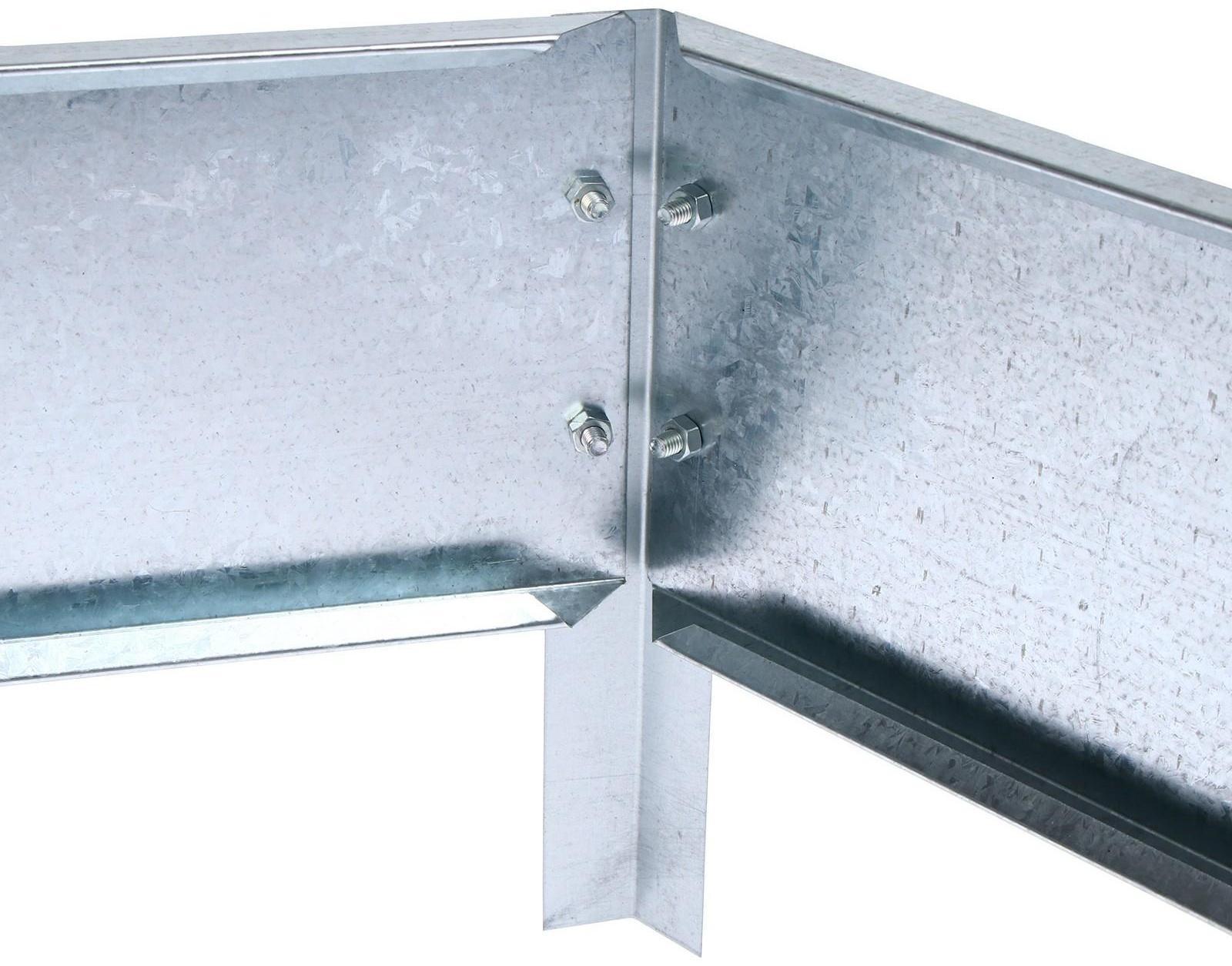 Клумба оцинкованная, d = 60 см, h = 15 см, серая, Greengo