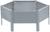 Клумба оцинкованная, d = 60 см, h = 15 см, серая, Greengo