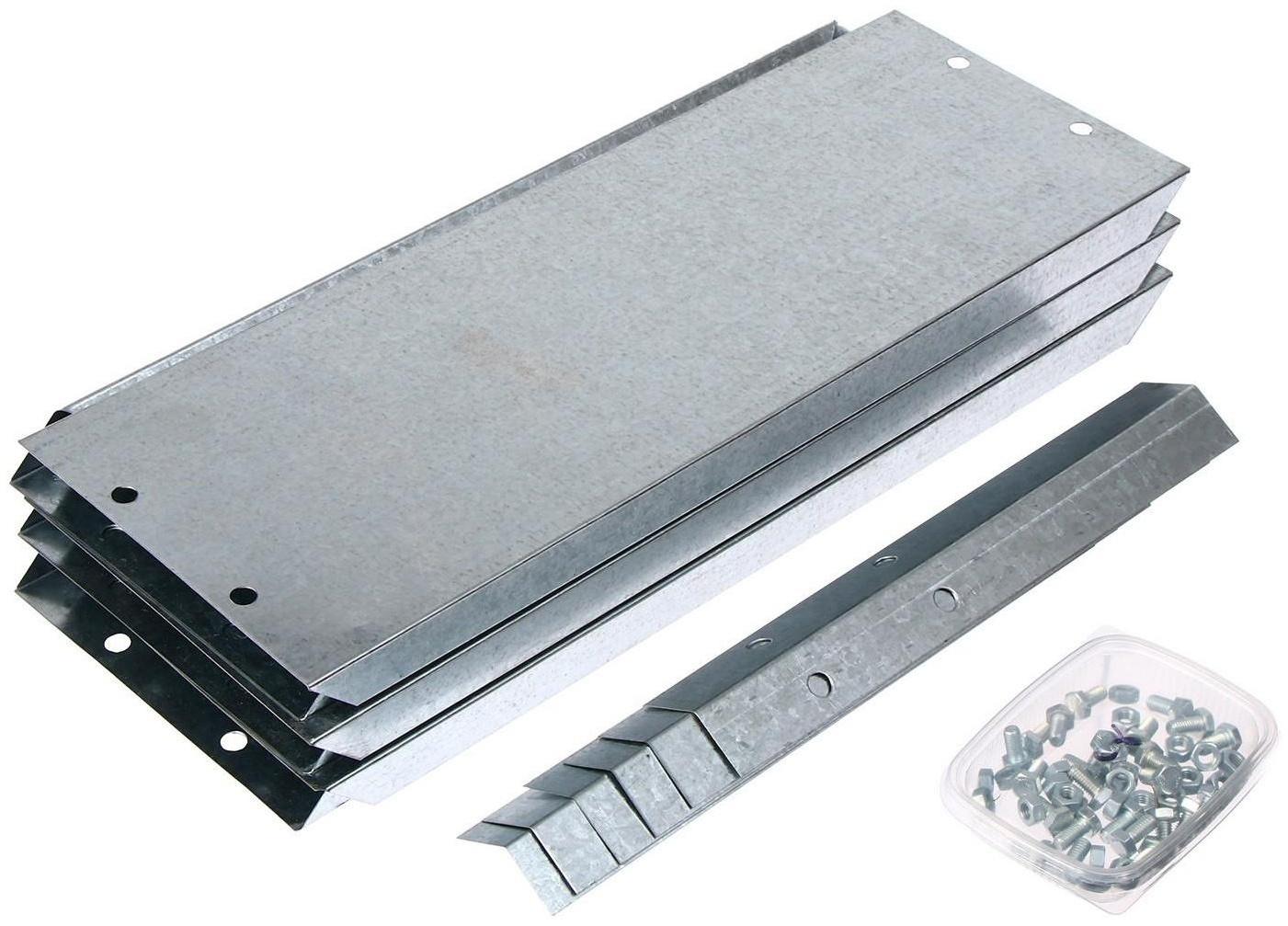 Клумба оцинкованная, d = 80 см, h = 15 см, серая, Greengo