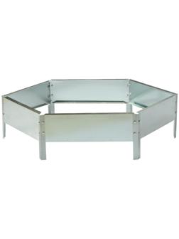 Клумба оцинкованная, d = 80 см, h = 15 см, серая, Greengo