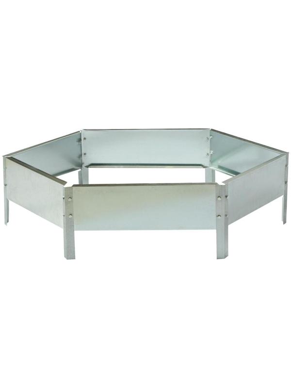 Клумба оцинкованная, d = 80 см, h = 15 см, серая, Greengo