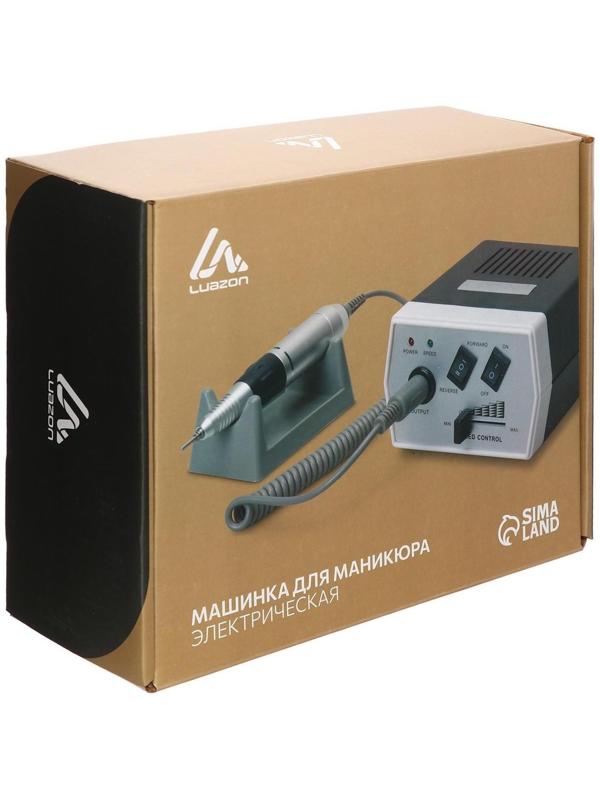 Аппарат для маникюра LuazON LMH-03, 6 насадок, 35 Вт, до 30000 об/мин, бело-чёрная