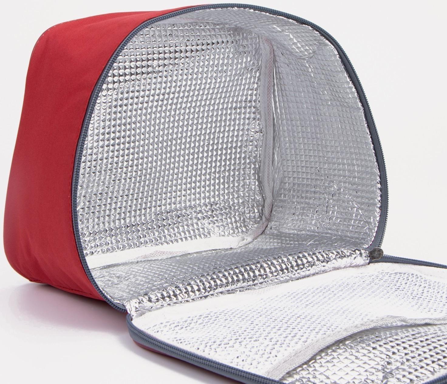 Термосумка на молнии 7 л, цвет красный