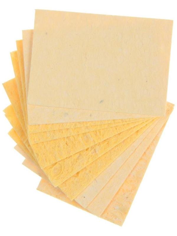 Губки для очистки жала паяльников ТУНДРА, 50 х 35 мм, 10 шт.