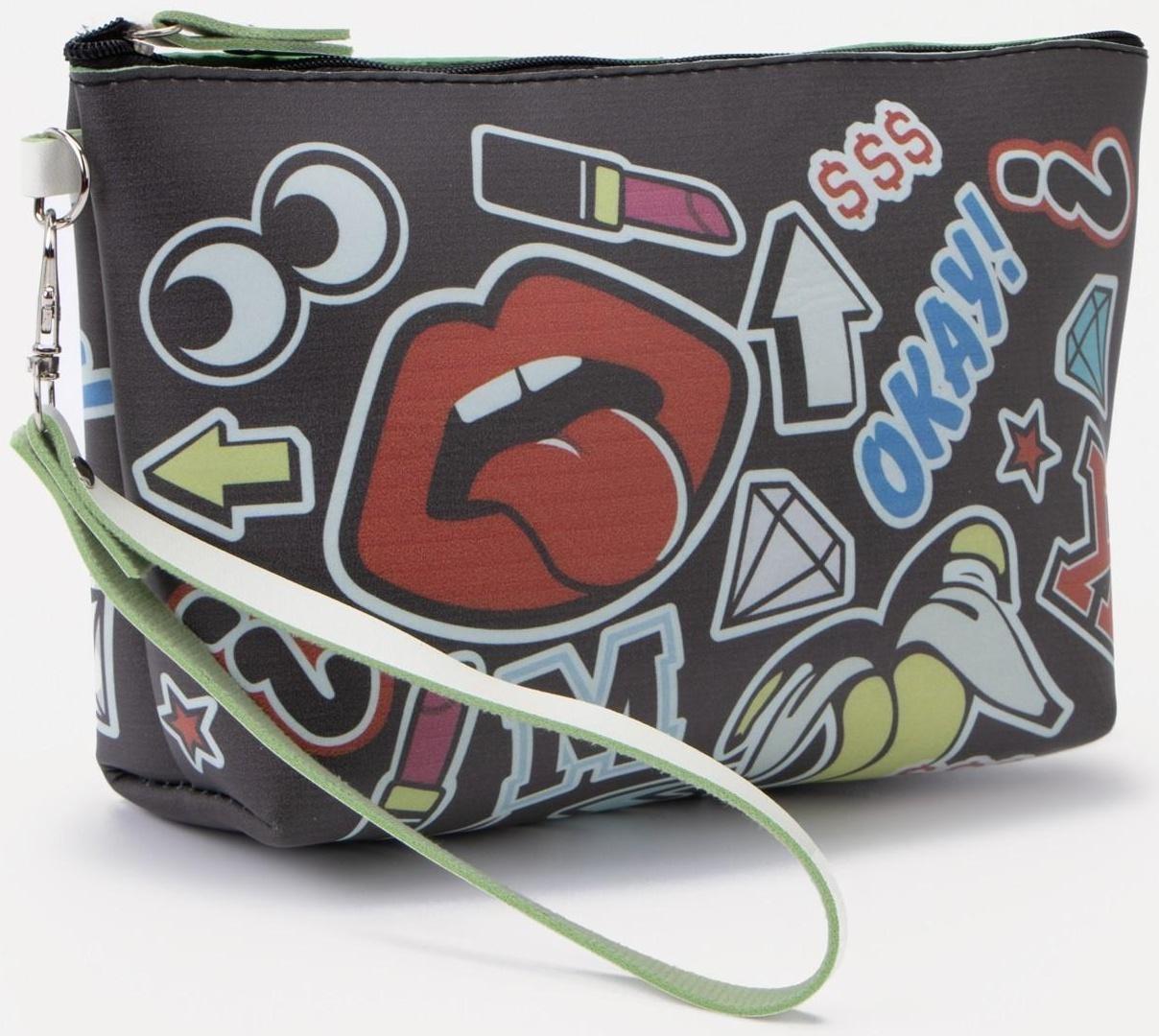 Косметичка на молнии, цвет чёрный