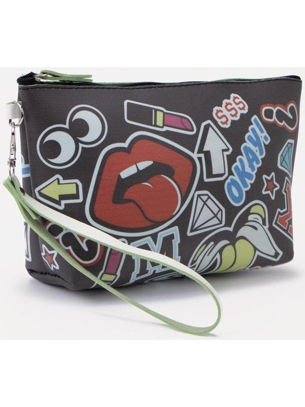 Косметичка на молнии, цвет чёрный