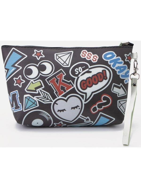 Косметичка на молнии, цвет чёрный