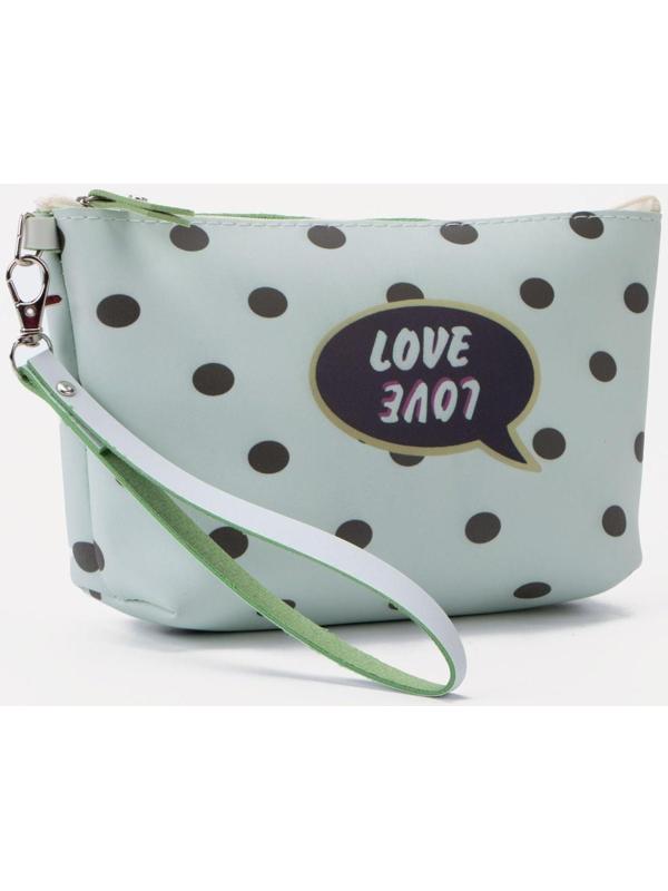 Косметичка на молнии, цвет голубой