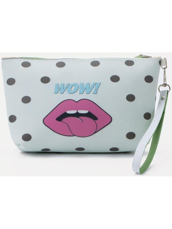 Косметичка на молнии, цвет голубой