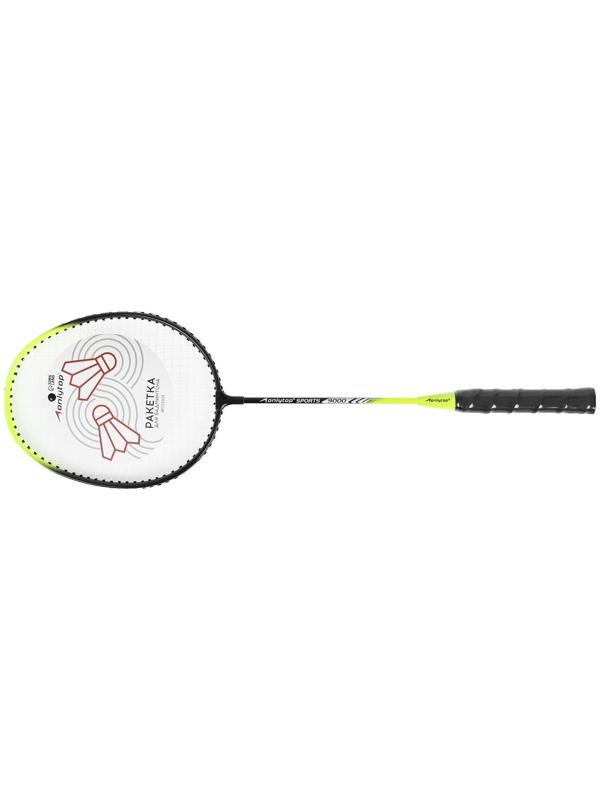 Ракетка для бадминтона ONLYTOP, алюминиевая, в чехле цвета микс