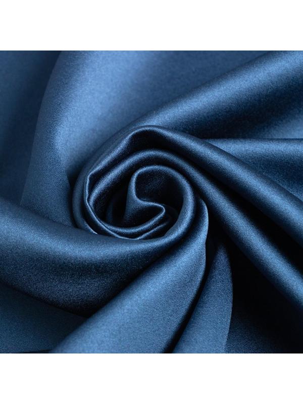 Штора портьерная Этель 145*265 см, цв.темно-синий, пл. 240 г/м2, 100 п/э