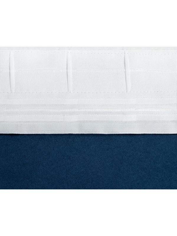 Штора портьерная Этель 145*265 см, цв.темно-синий, пл. 240 г/м2, 100 п/э