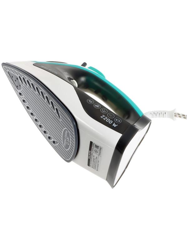 Утюг WILLMARK SI-2280CS, 2200 Вт, керамическая подошва, 250 мл, серо-зеленый