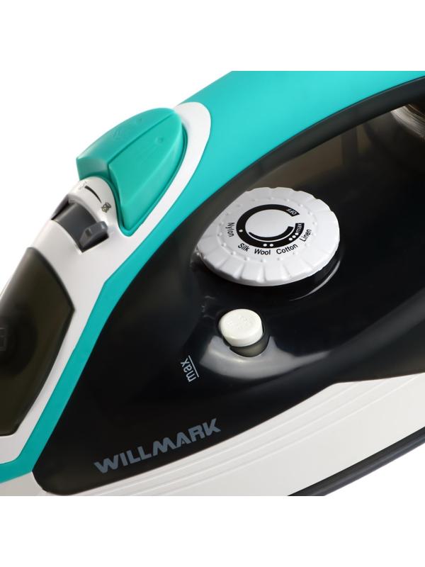 Утюг WILLMARK SI-2280CS, 2200 Вт, керамическая подошва, 250 мл, серо-зеленый