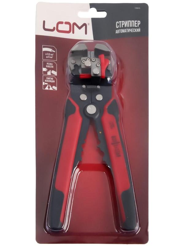 Стриппер ЛОМ, автоматический, для зачистки проводов 0.5-6 мм2, обжим наконечников