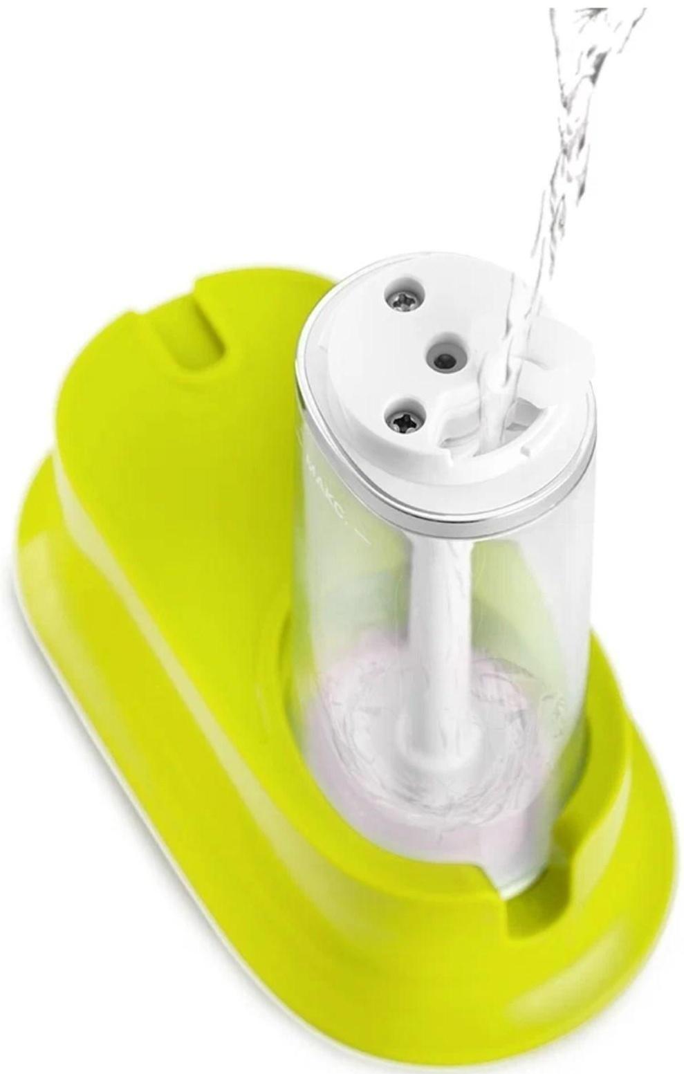 Отпариватель Kitfort КТ-9101-2, ручной, 1000 Вт, 150 мл, 18г/мин, шнур 1.8 м, бело-зеленый