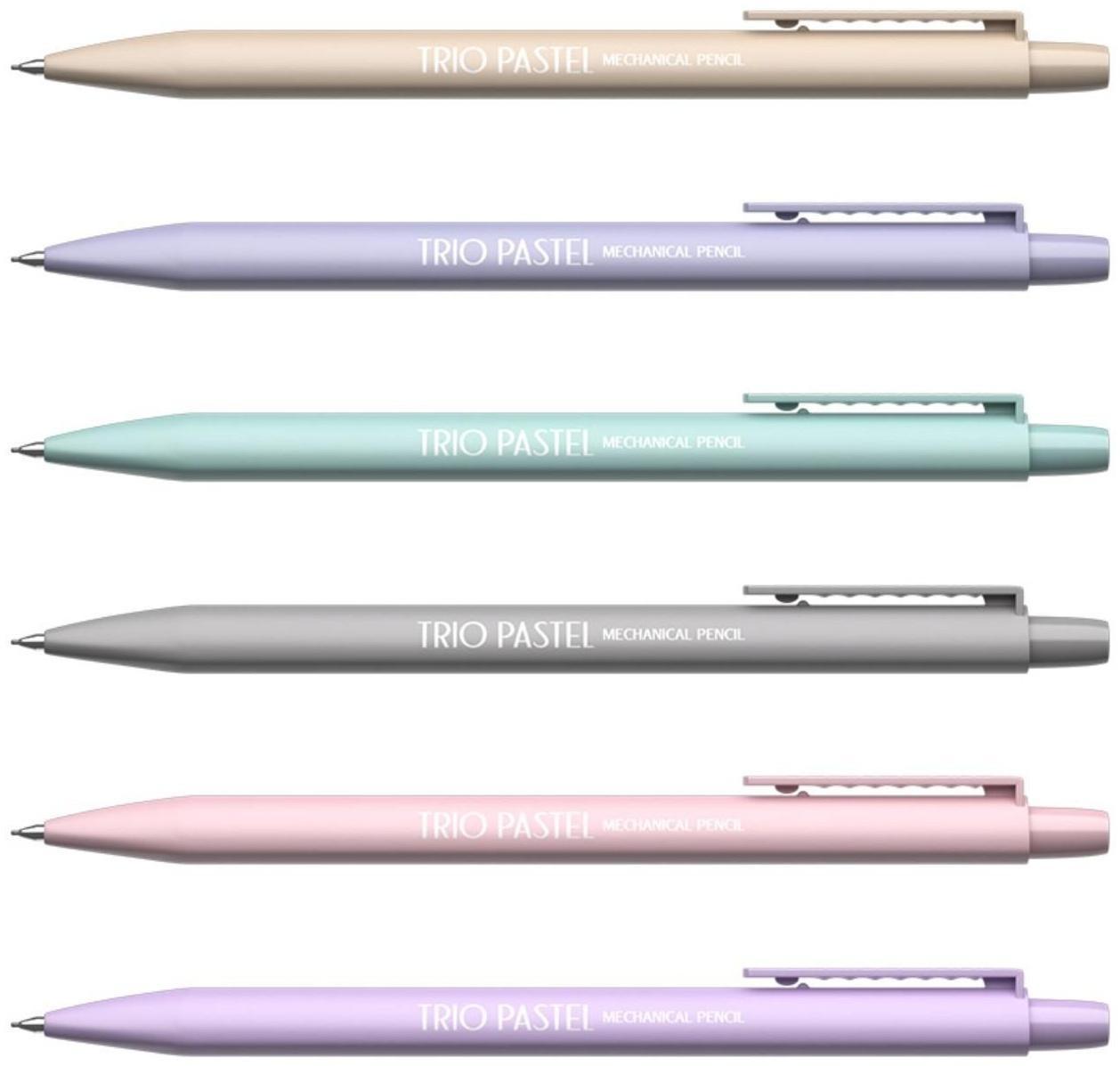 Карандаш механический НВ, 0.5 мм, ErichKrause Trio Pastel, с ластиком, МИКС