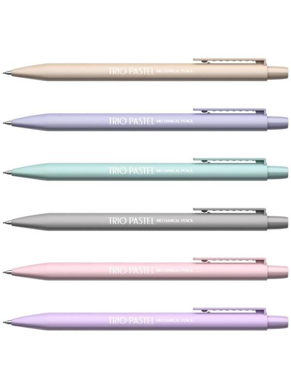 Карандаш механический НВ, 0.5 мм, ErichKrause Trio Pastel, с ластиком, МИКС