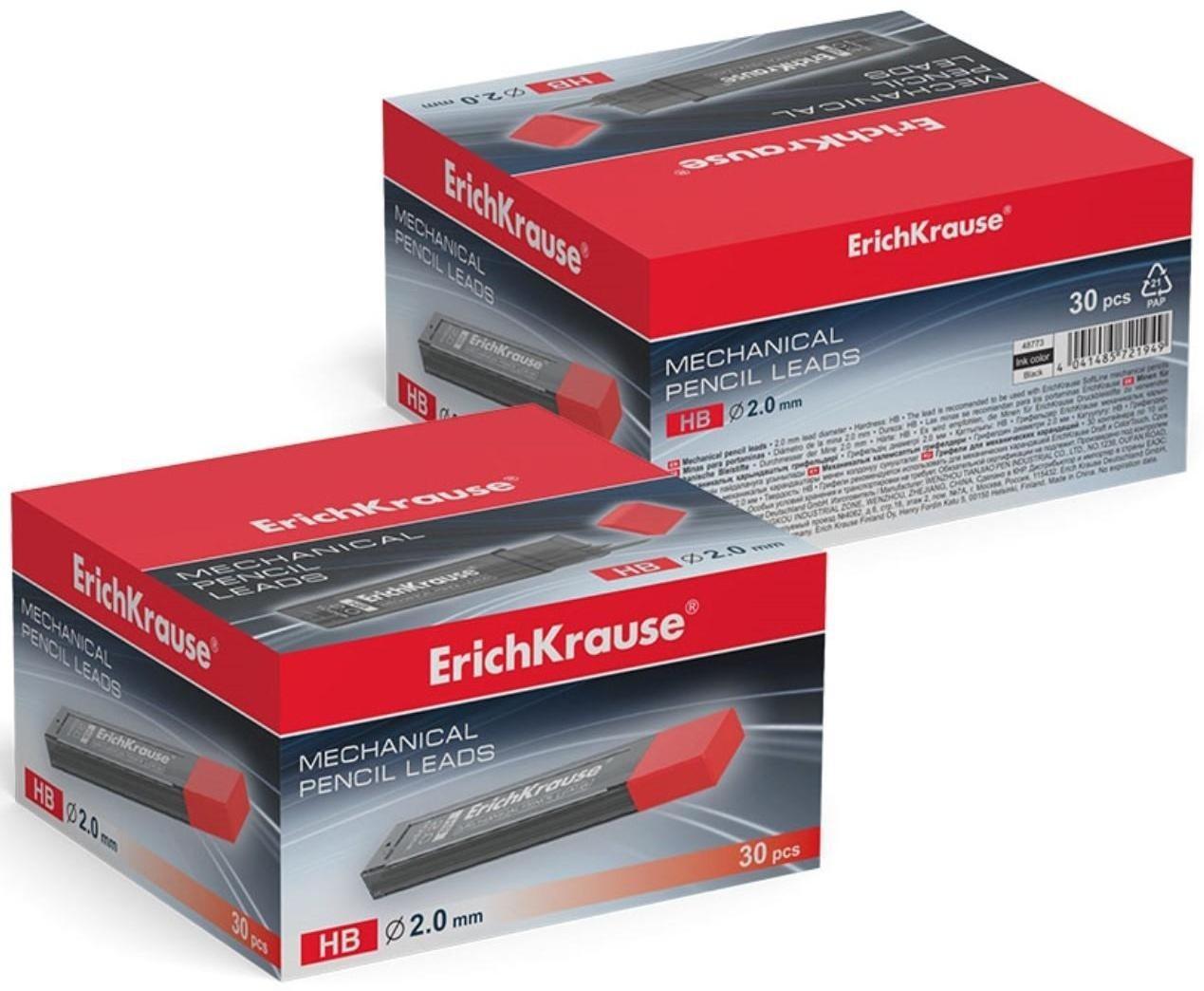 Грифели для механических карандашей HB, 2.0 мм, ErichKrause