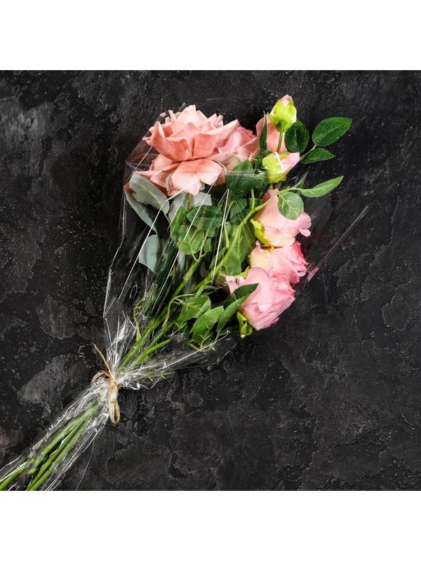 Пакет для цветов, конус, 12+45*60см, прозрачный