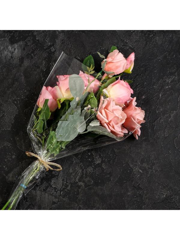 Пакет для цветов, конус, 12+35*40см, прозрачный