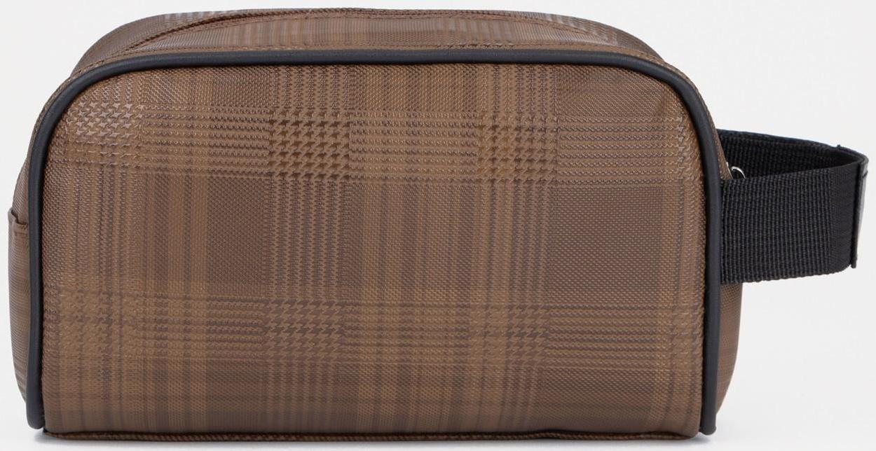 Косметичка на молнии, цвет коричневый