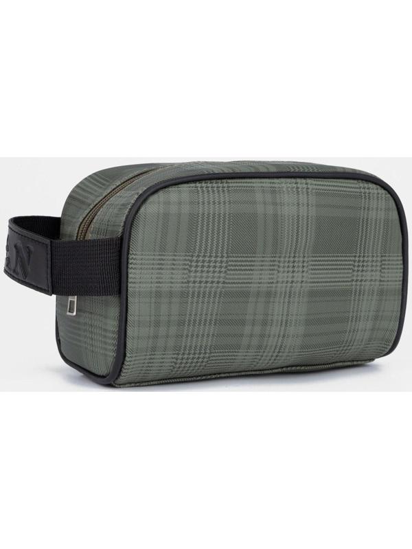 Косметичка на молнии, цвет зелёный