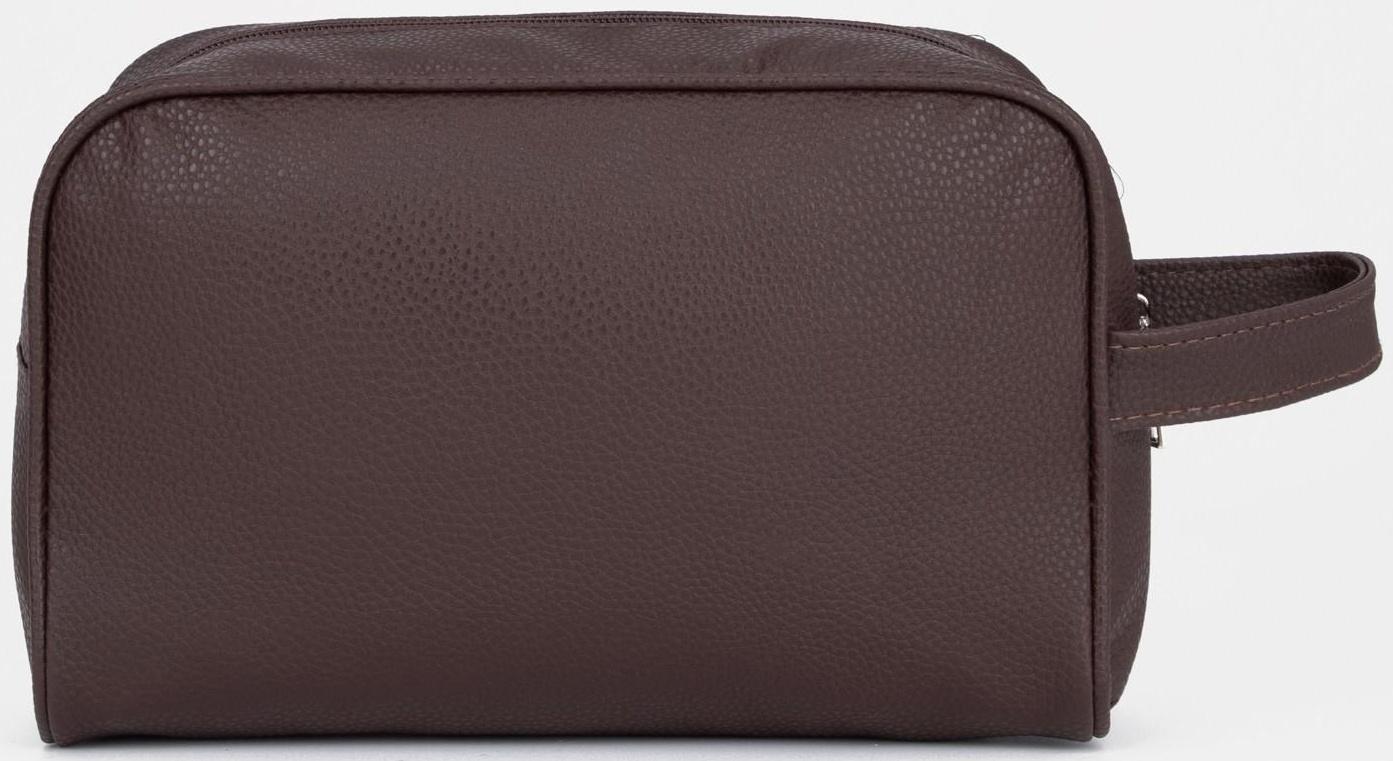 Косметичка на молнии, цвет коричневый