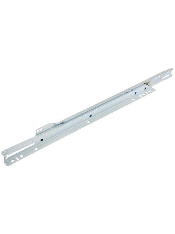 Роликовые направляющие ТУНДРА, L=400 мм, толщина 0,8 мм, белые, 2 шт.