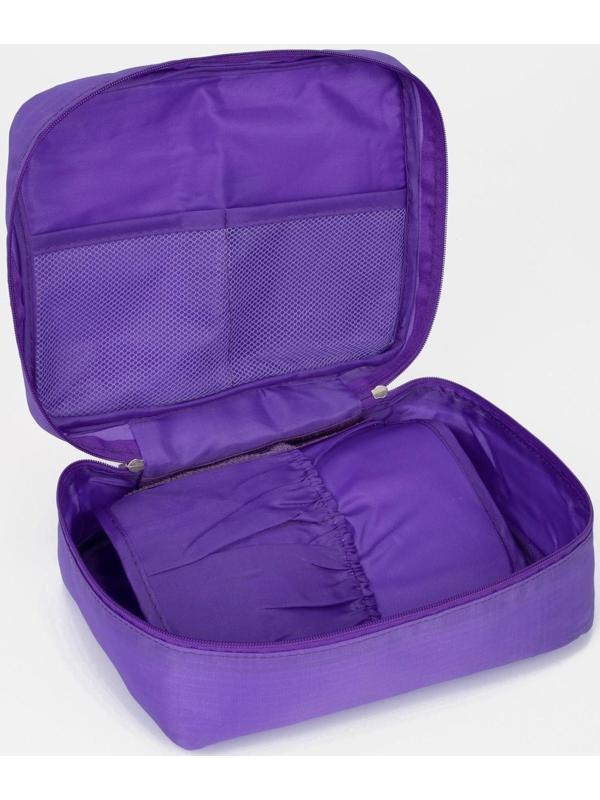 Косметичка на молнии, цвет сиреневый