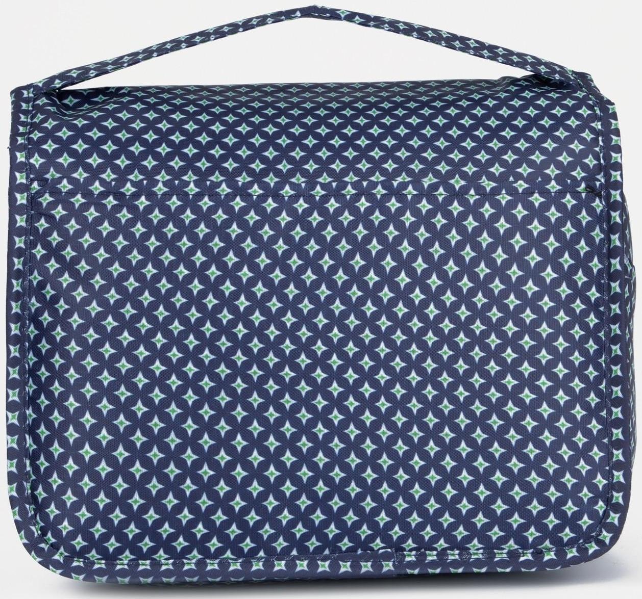 Косметичка-несессер на молнии, с крючком, цвет синий