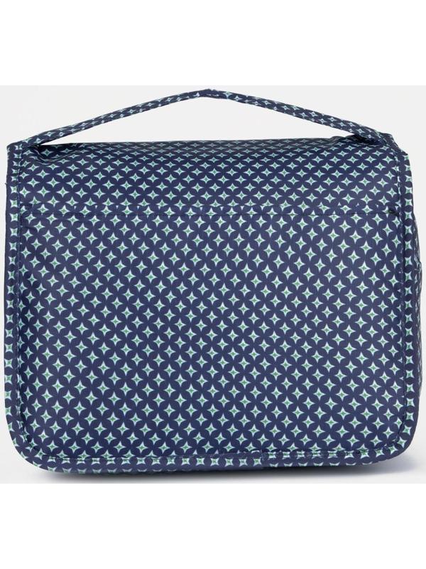 Косметичка-несессер на молнии, с крючком, цвет синий