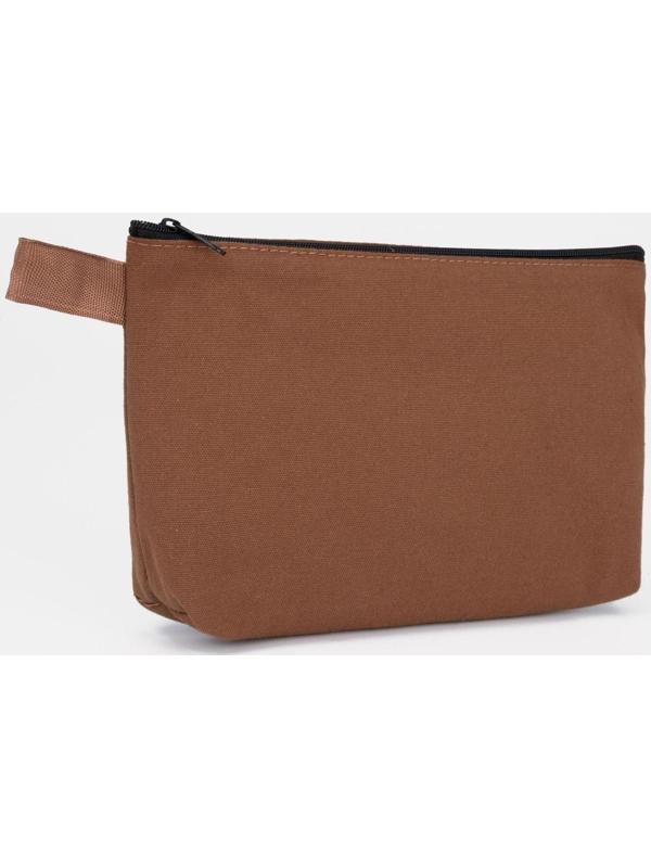 Косметичка на молнии, цвет коричневый