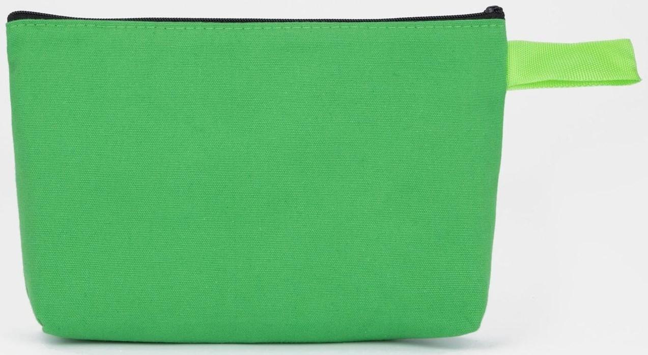 Косметичка на молнии, цвет зелёный
