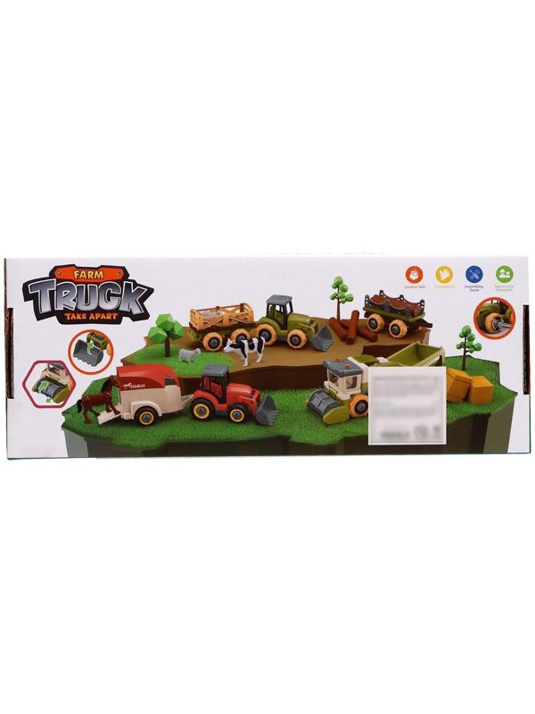 Конструктор винтовой «Комбайн с прицепом», с отвёрткой