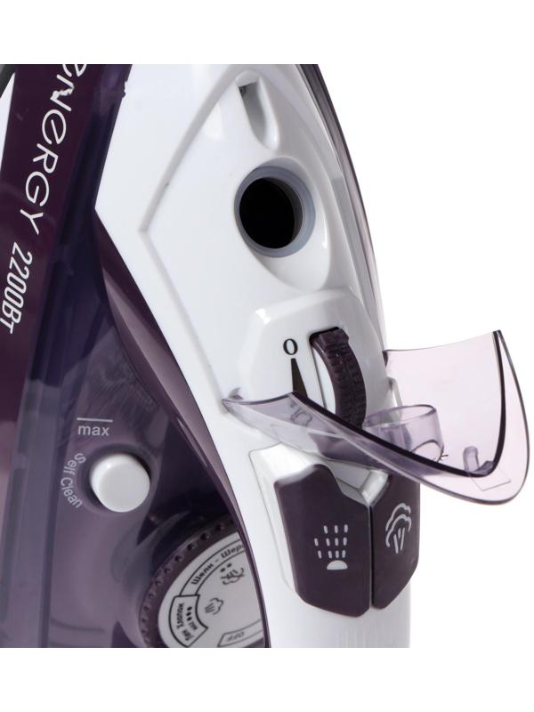 Утюг ENERGY EN-344, 2200 Вт, тефлоновая подошва, пар, спрей, пар.удар, самооч., фиолетовый